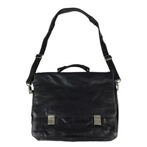 Wilsons Leather Unisex Adult Black Pelle Studio Shoulder Strap‎ Laptop Bag